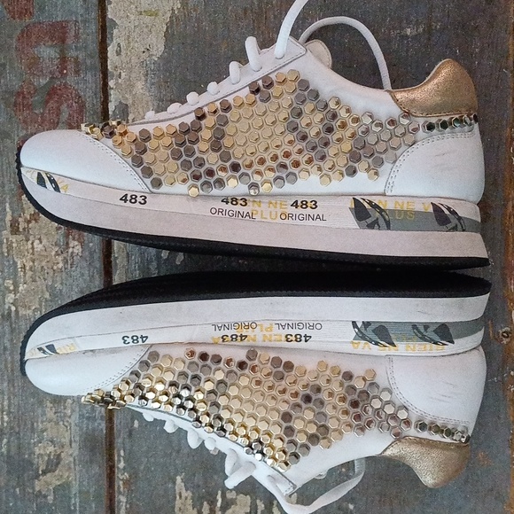 PREMIATA studded sneakers 37 7 2593 rare design - Picture 8 of 15
